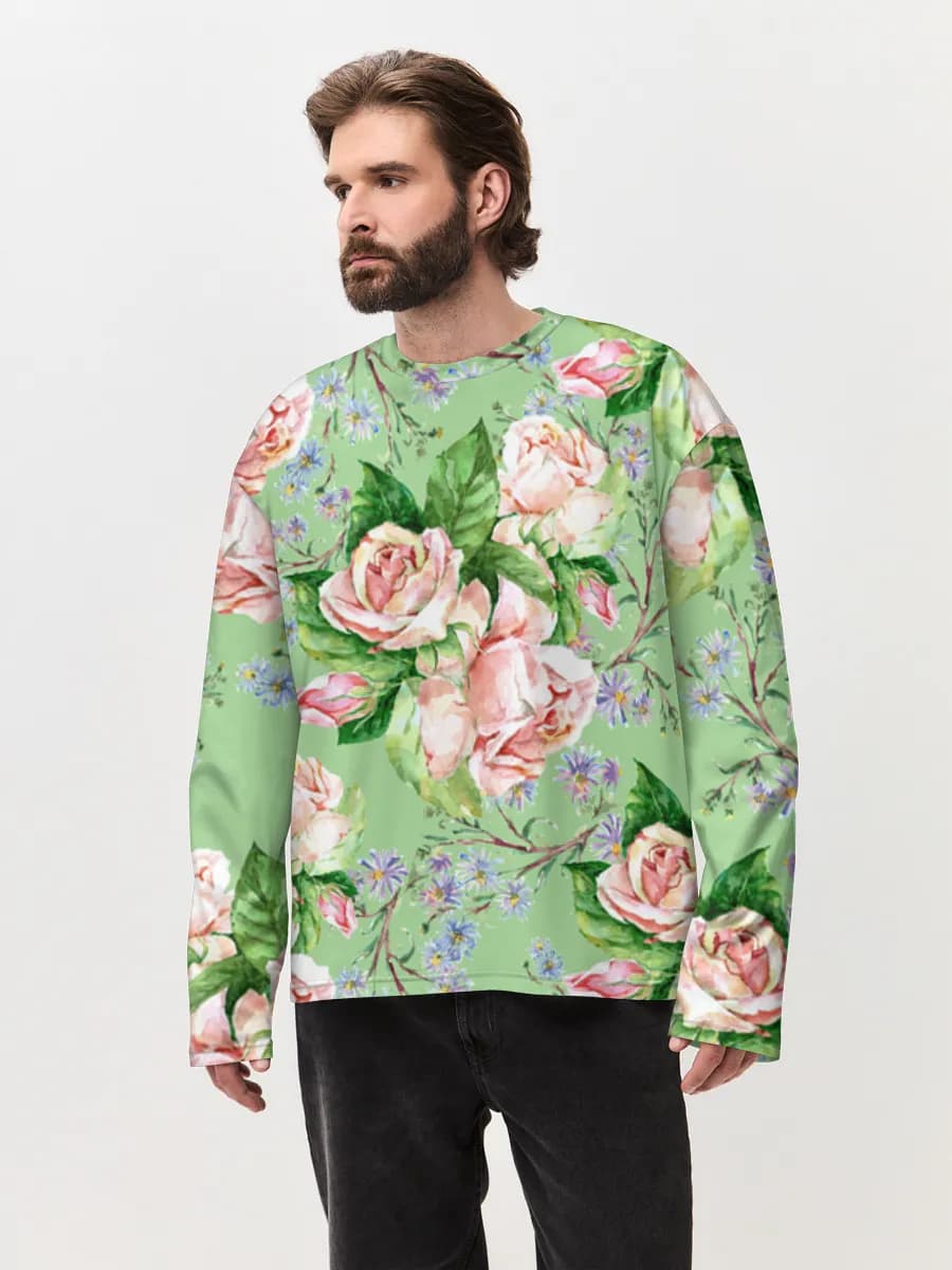 Men's oversized cotton long sleeve