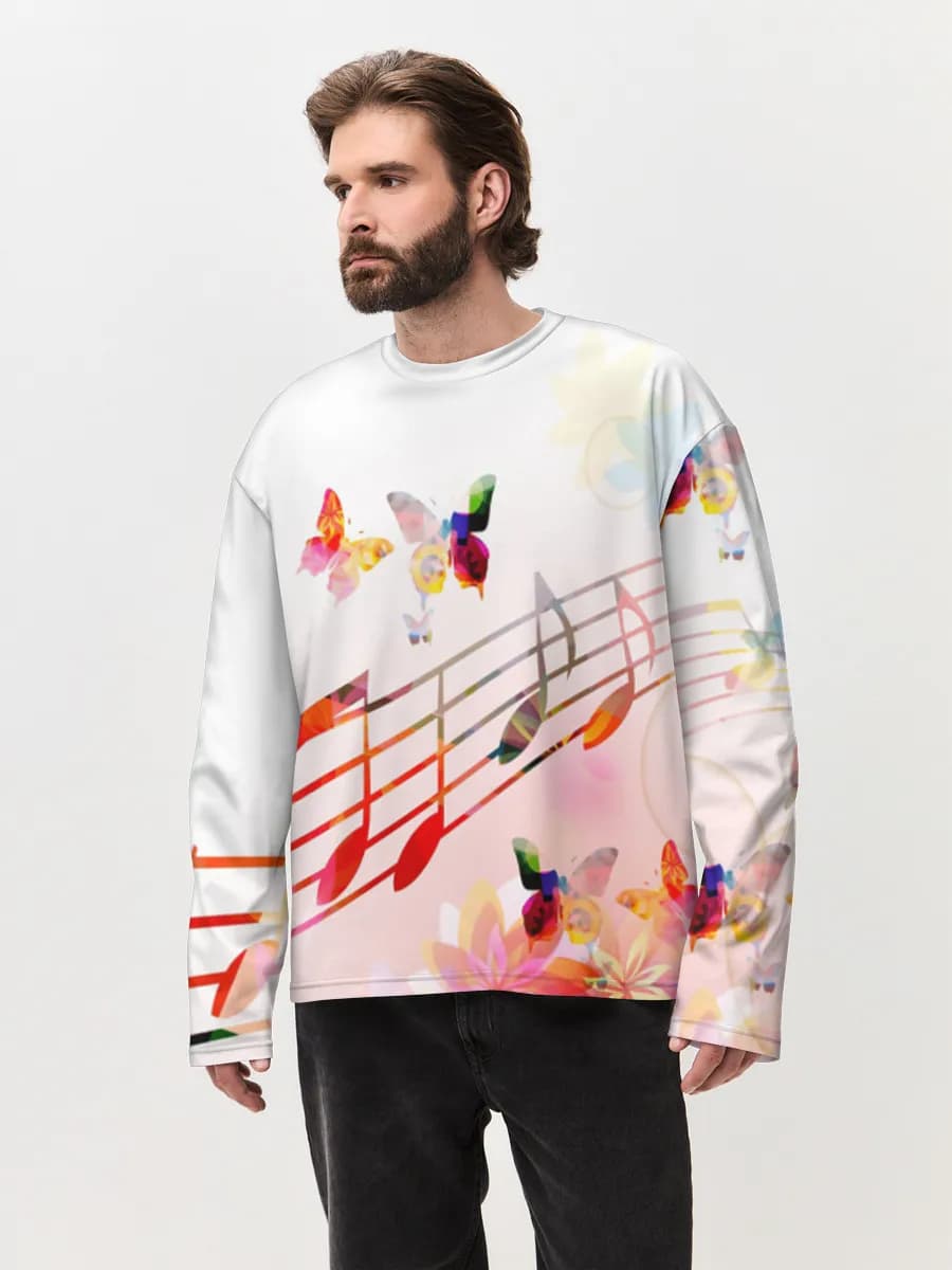 Men's oversized cotton long sleeve