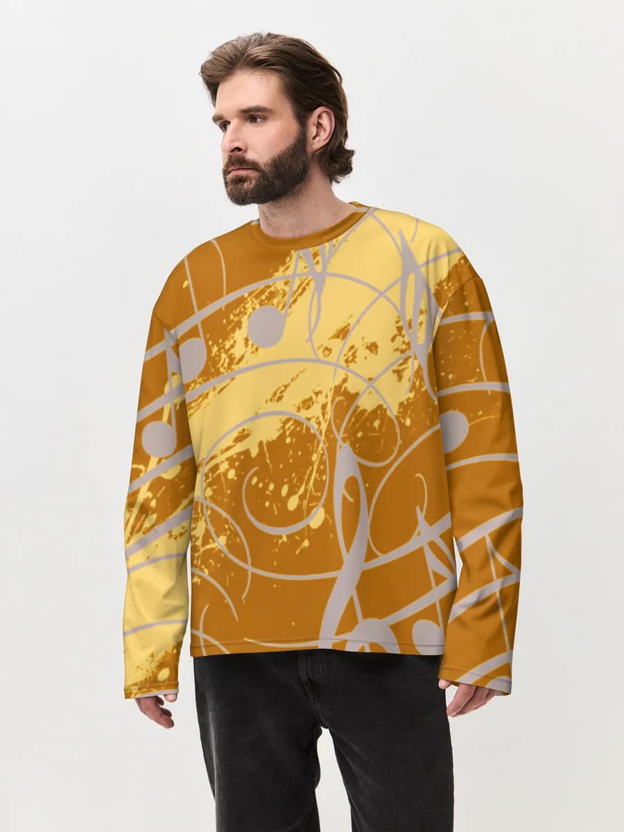Men's oversized cotton long sleeve