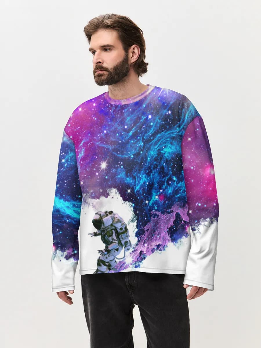 T-shirt Manches Longues Coton Oversize Homme