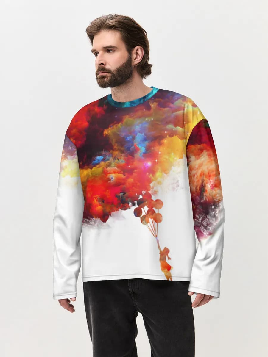 Men's oversized cotton long sleeve