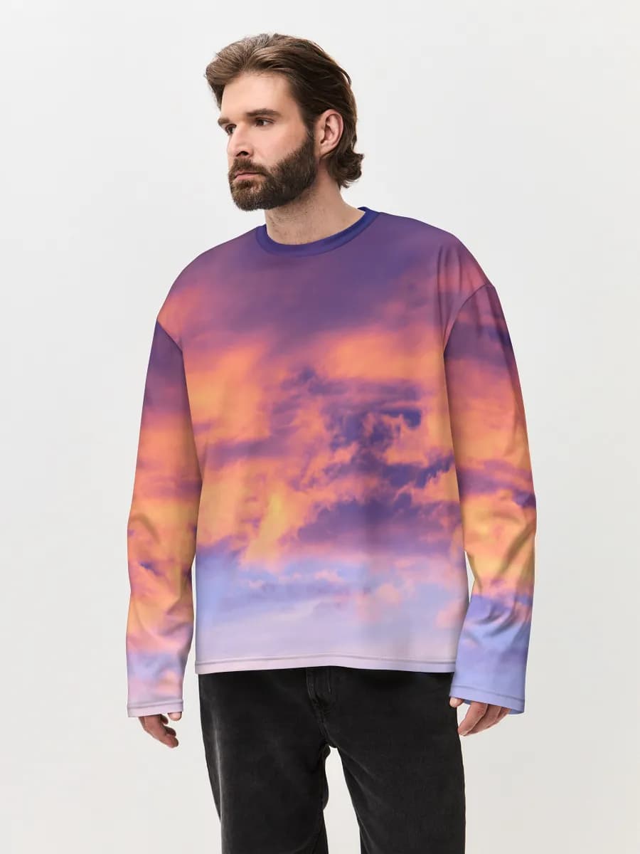 Men's oversized cotton long sleeve