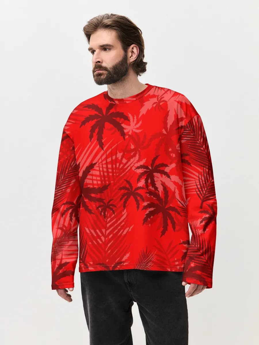 T-shirt Manches Longues Coton Oversize Homme