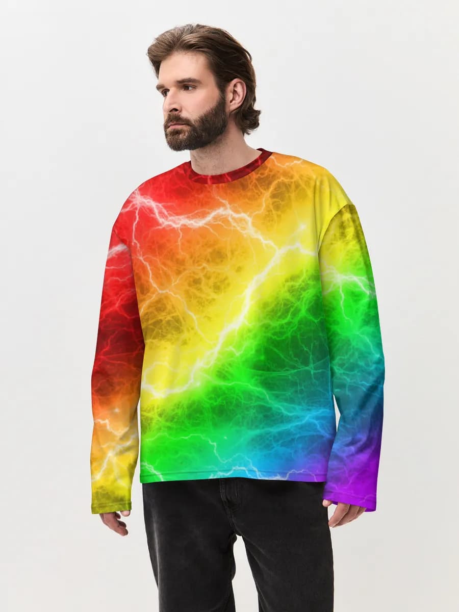 Men's oversized cotton long sleeve