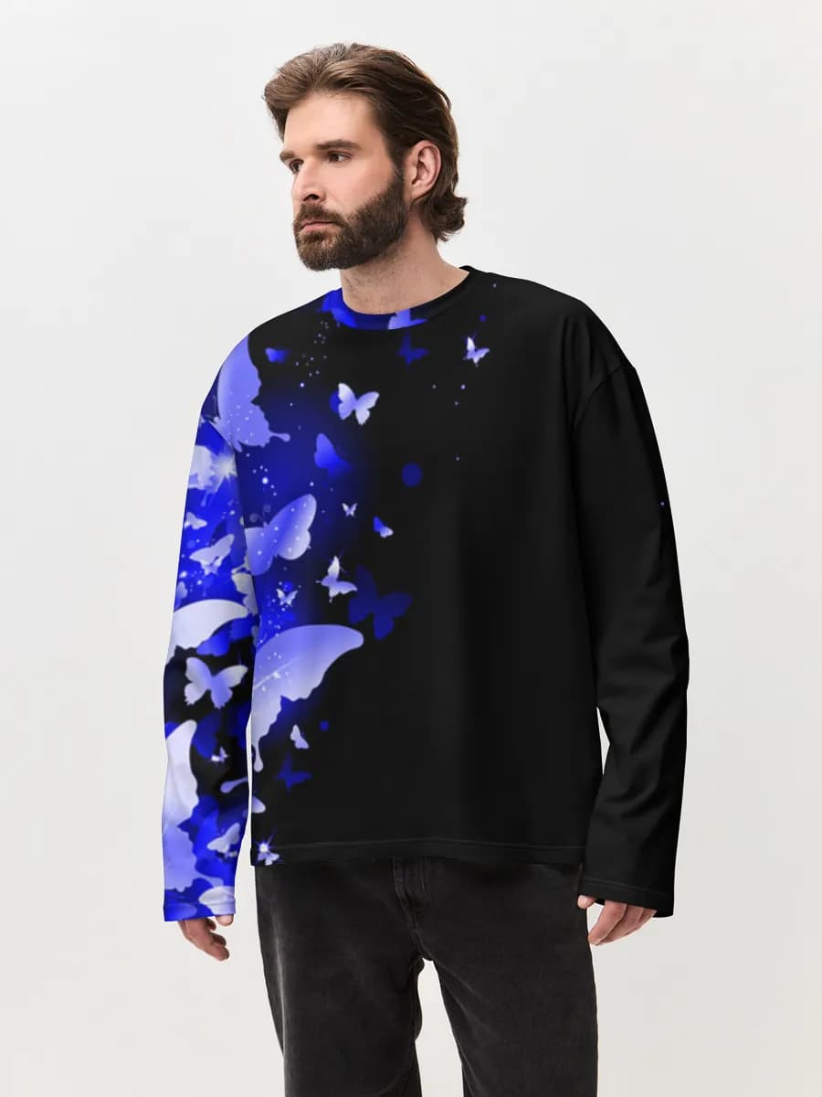 T-shirt Manches Longues Coton Oversize Homme