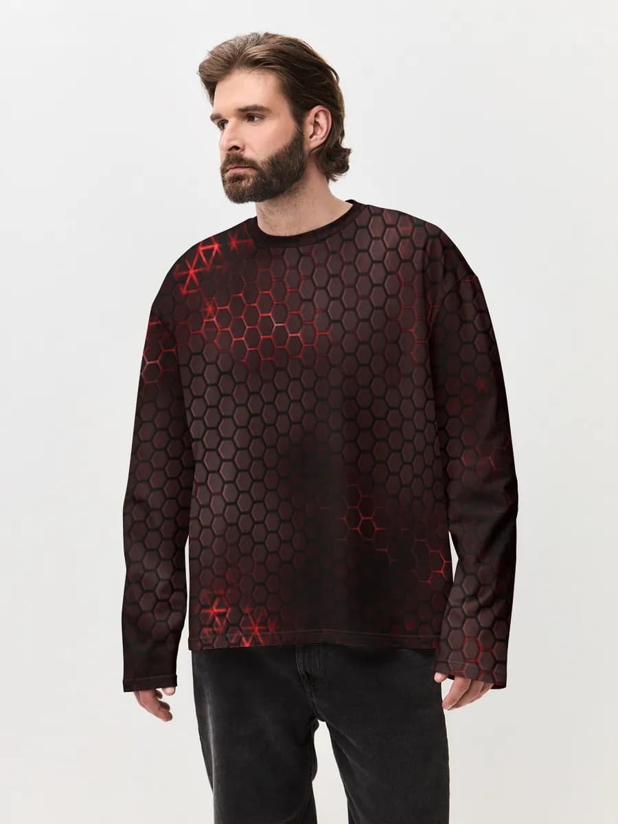 Men's oversized cotton long sleeve