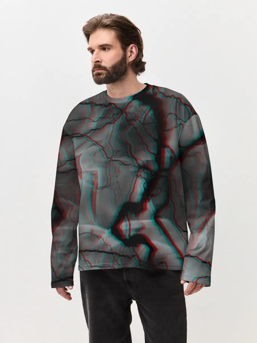 Men's oversized cotton long sleeve