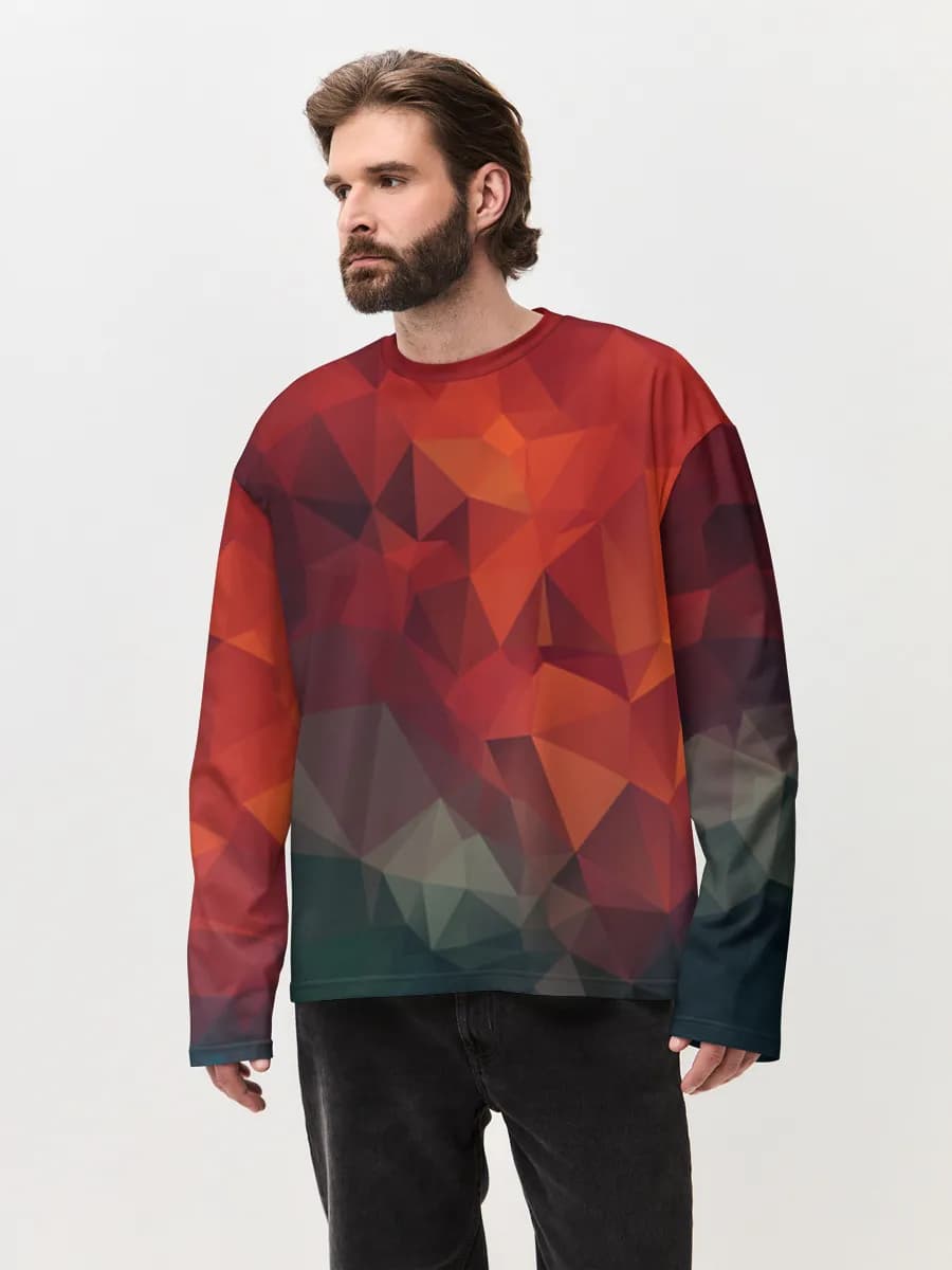 Men's oversized cotton long sleeve