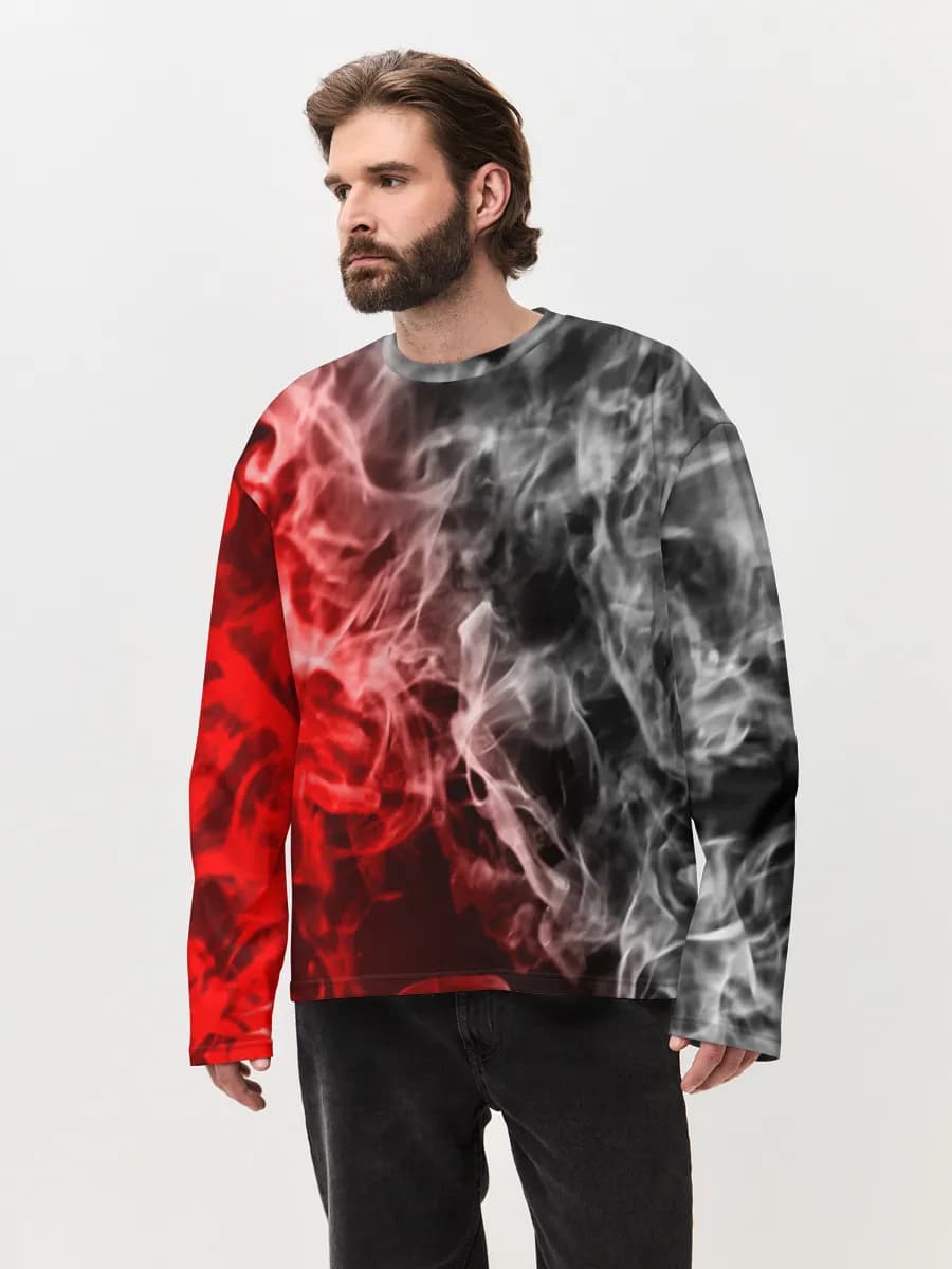 Men's oversized cotton long sleeve