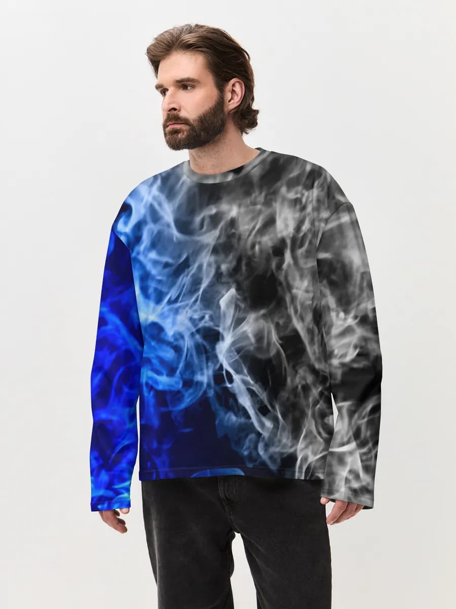 Men's oversized cotton long sleeve