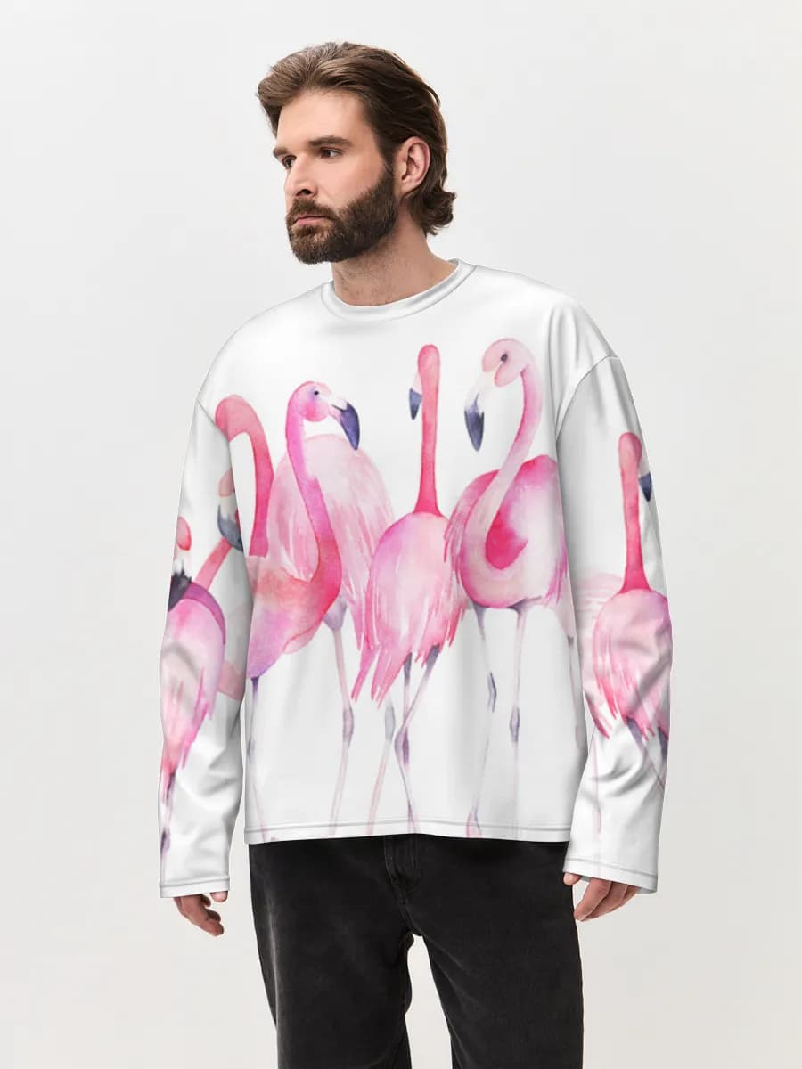 Men's oversized cotton long sleeve