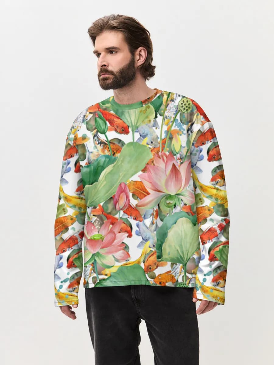 Men's oversized cotton long sleeve