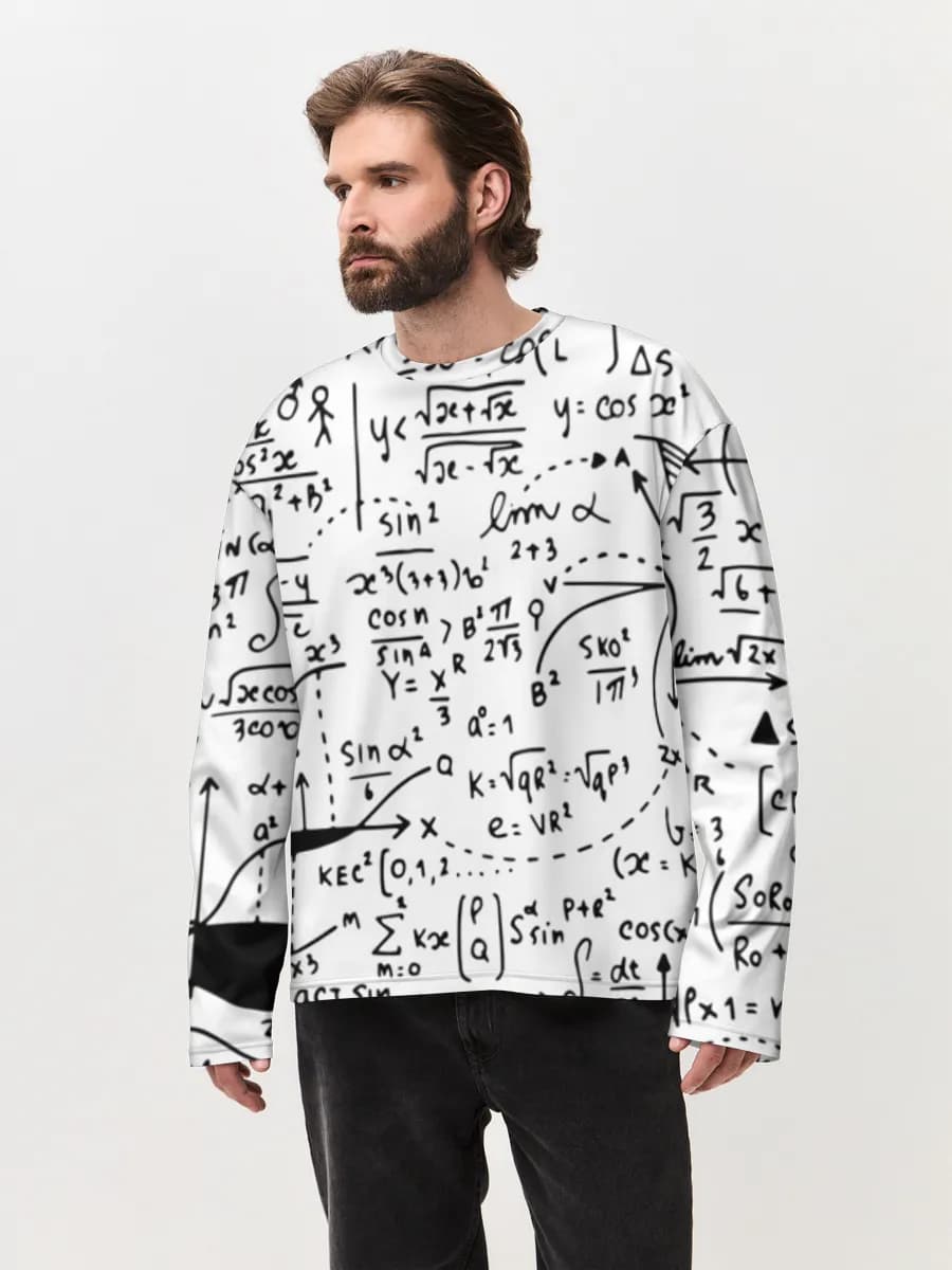 Men's oversized cotton long sleeve