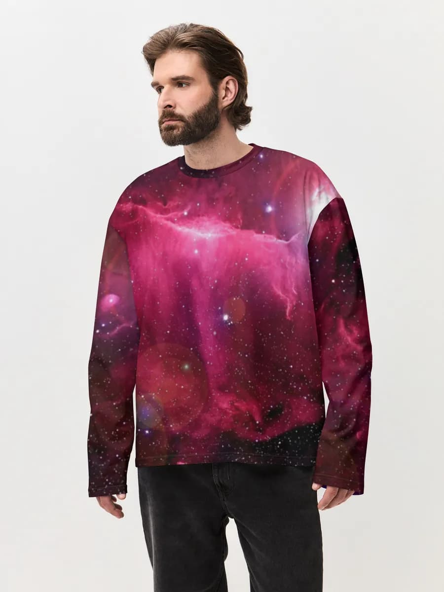 Men's oversized cotton long sleeve