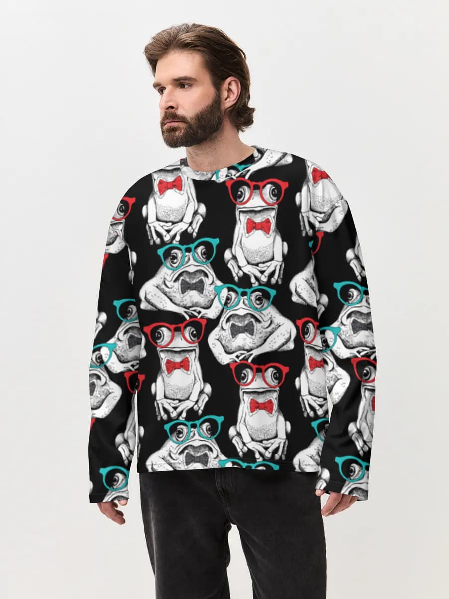 Men's oversized cotton long sleeve