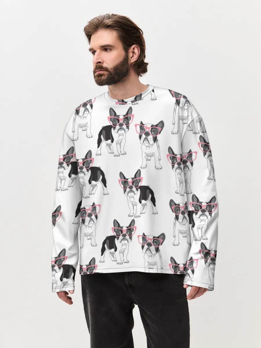 Men's oversized cotton long sleeve