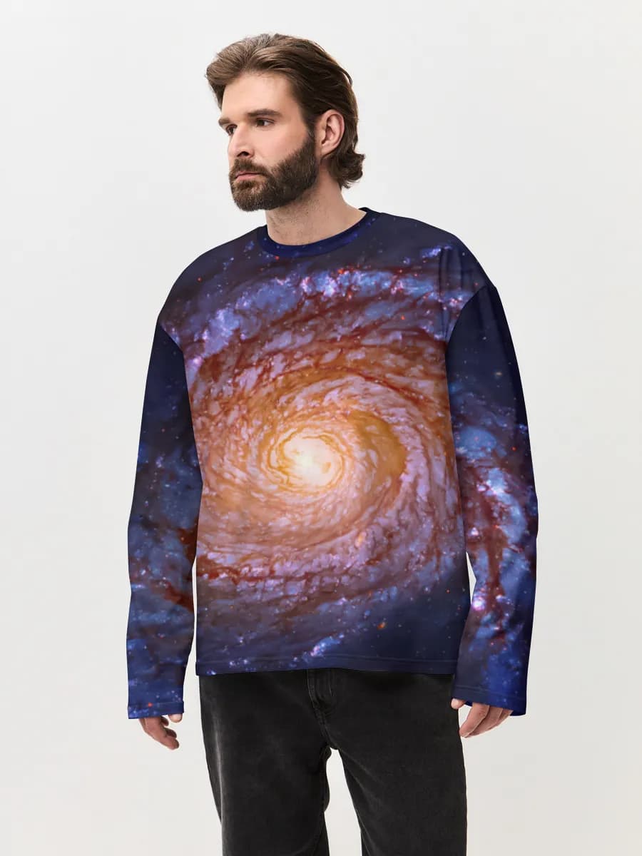 Men's oversized cotton long sleeve