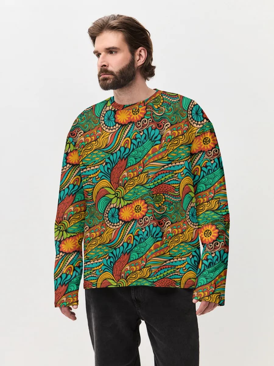 Men's oversized cotton long sleeve