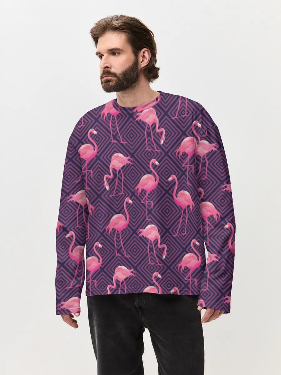 Men's oversized cotton long sleeve
