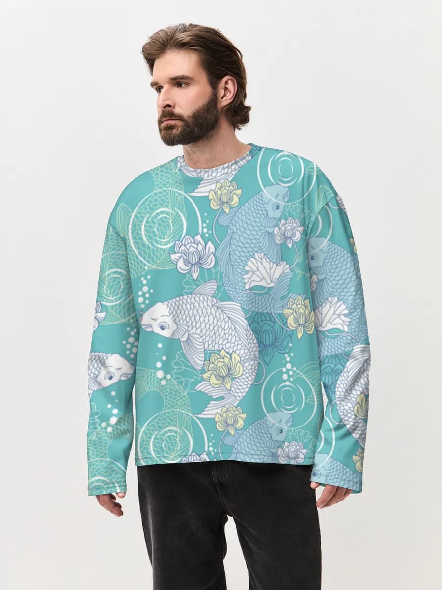 Men's oversized cotton long sleeve