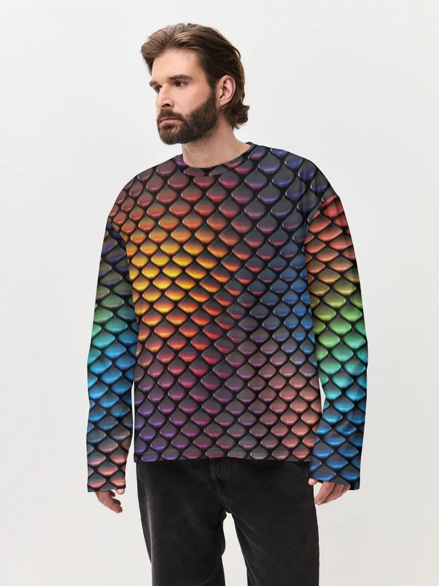 Men's oversized cotton long sleeve