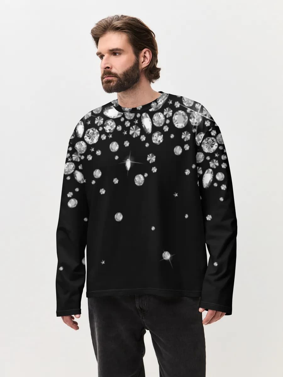 Men's oversized cotton long sleeve