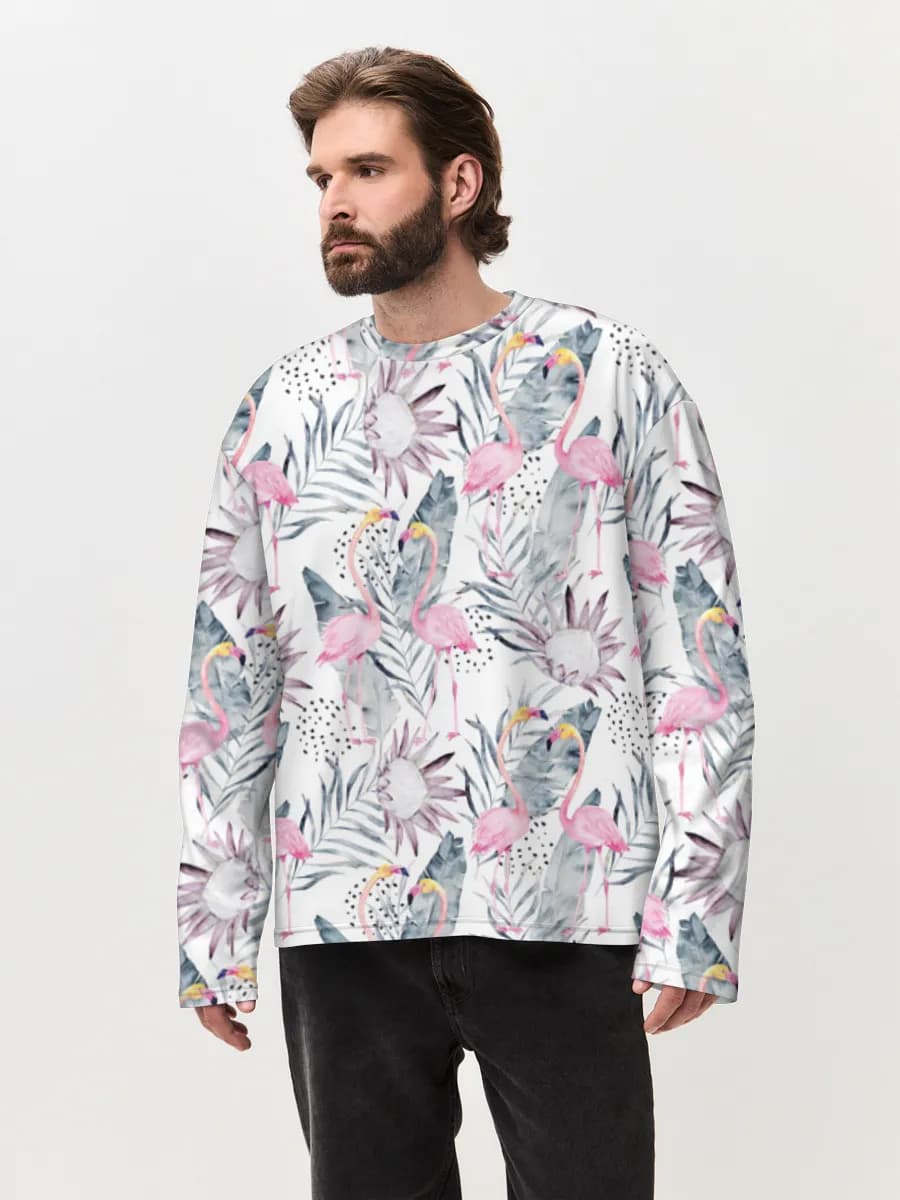 Men's oversized cotton long sleeve