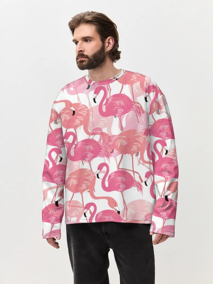 Men's oversized cotton long sleeve