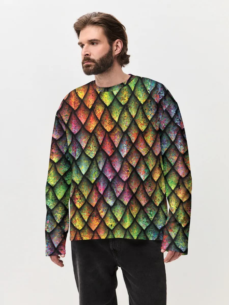 Men's oversized cotton long sleeve