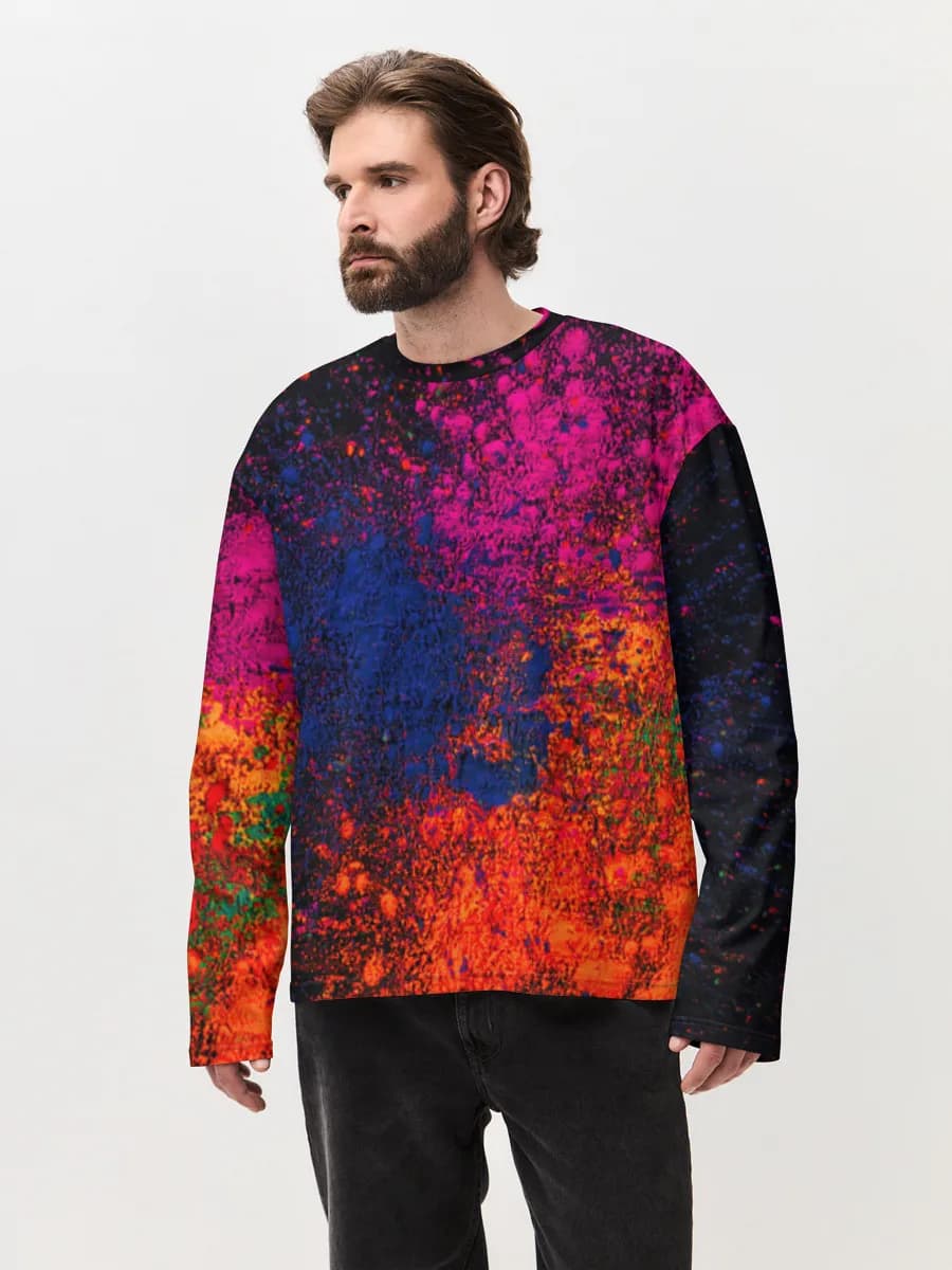 T-shirt Manches Longues Coton Oversize Homme