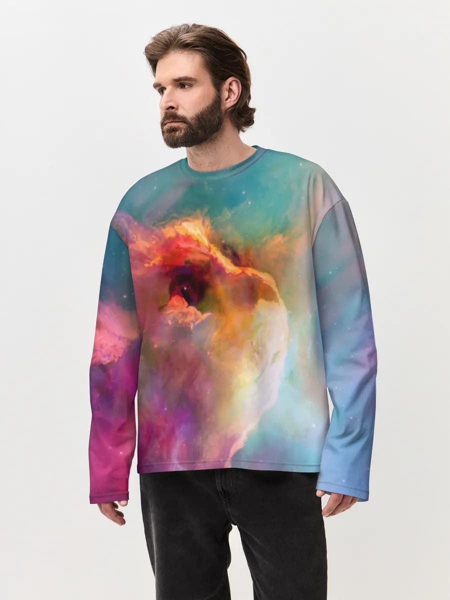 Men's oversized cotton long sleeve