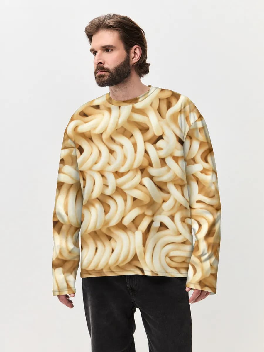 Men's oversized cotton long sleeve