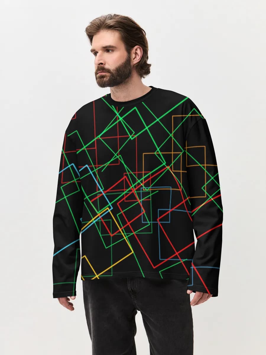 Men's oversized cotton long sleeve