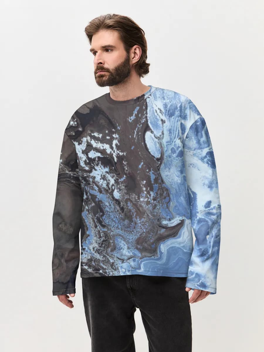 Men's oversized cotton long sleeve