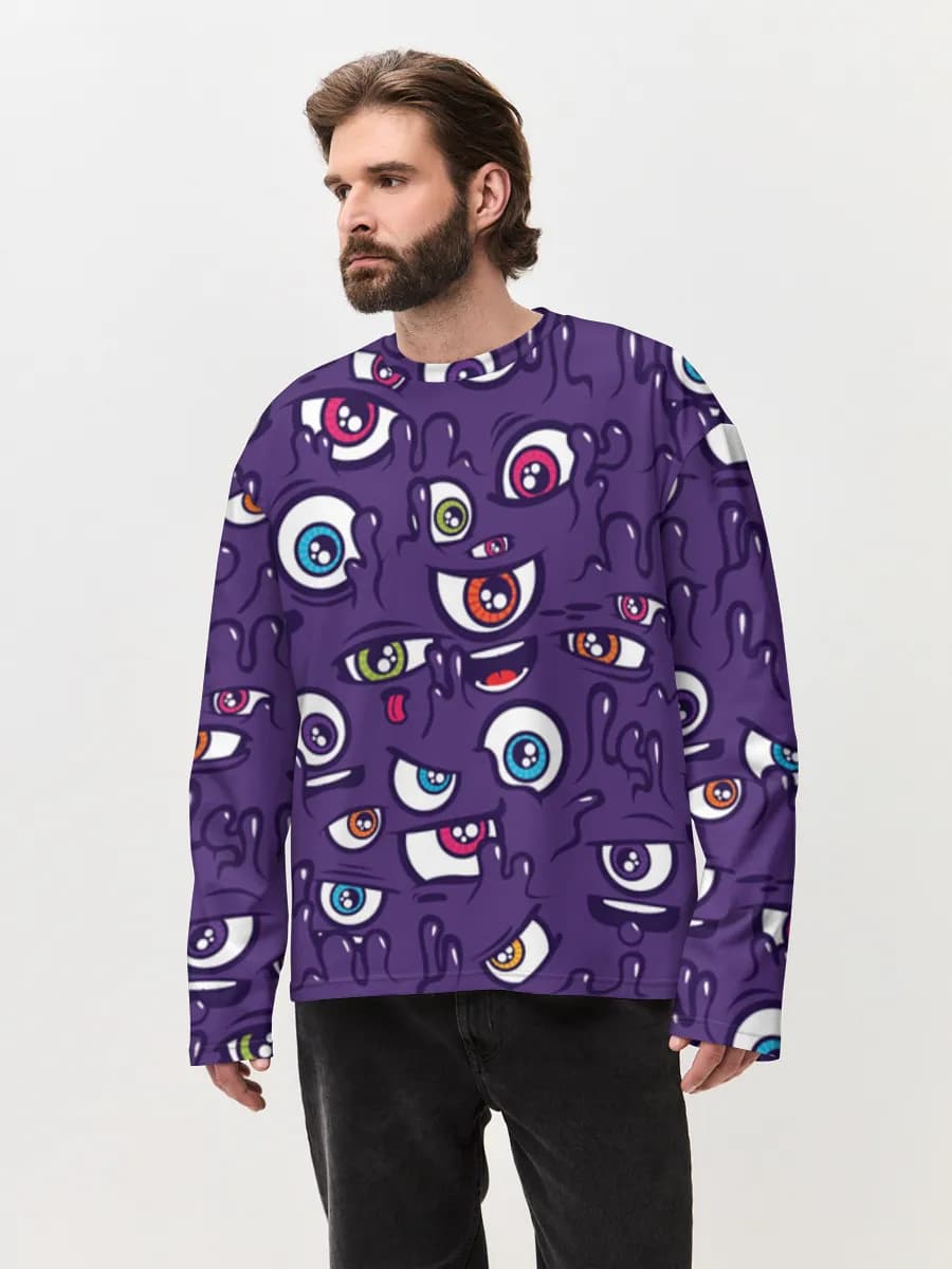 T-shirt Manches Longues Coton Oversize Homme