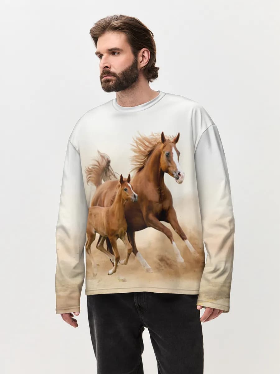 Men's oversized cotton long sleeve