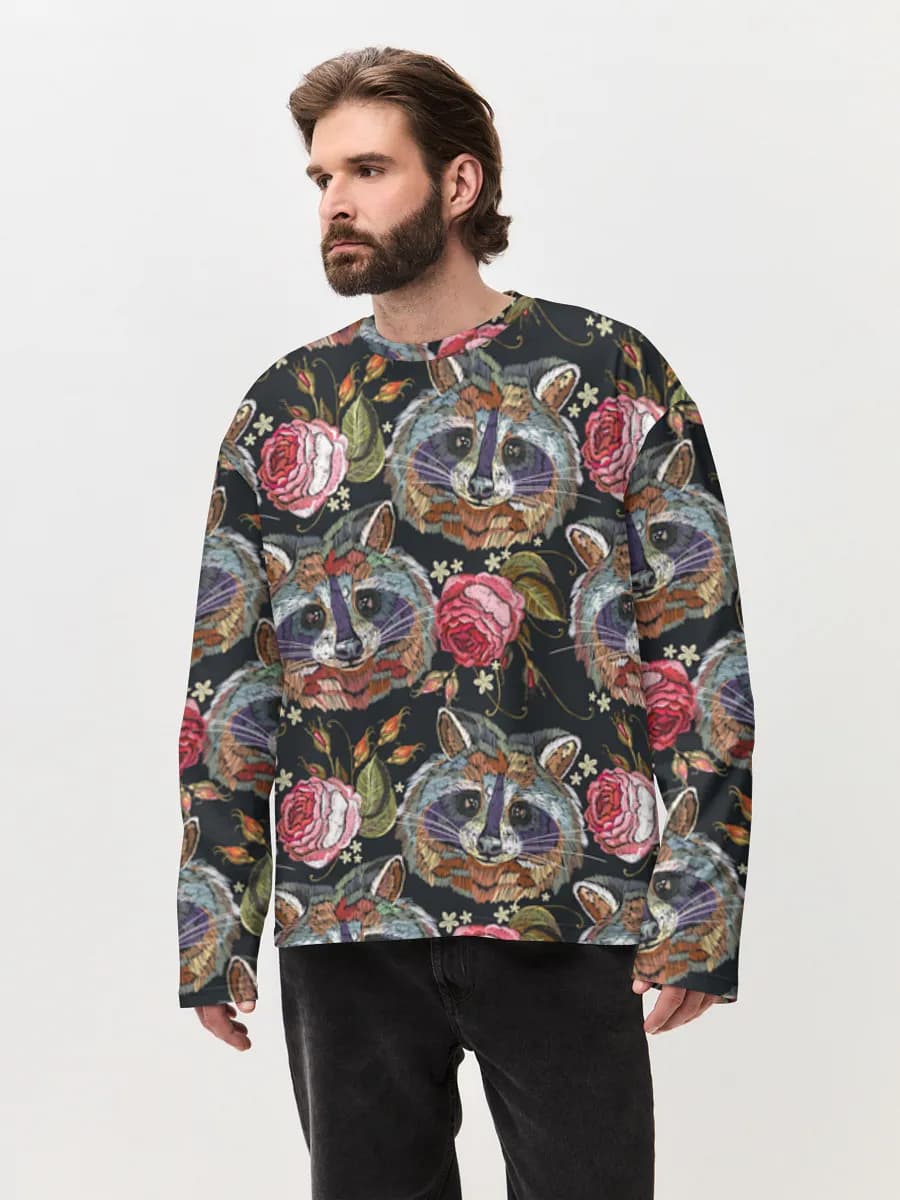Men's oversized cotton long sleeve