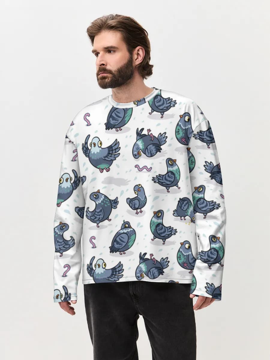 Men's oversized cotton long sleeve