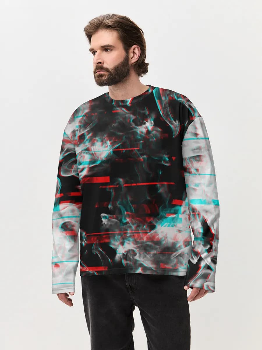 Men's oversized cotton long sleeve