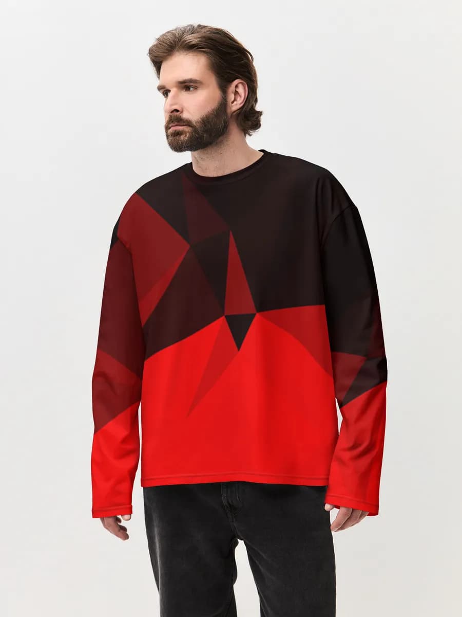 Men's oversized cotton long sleeve