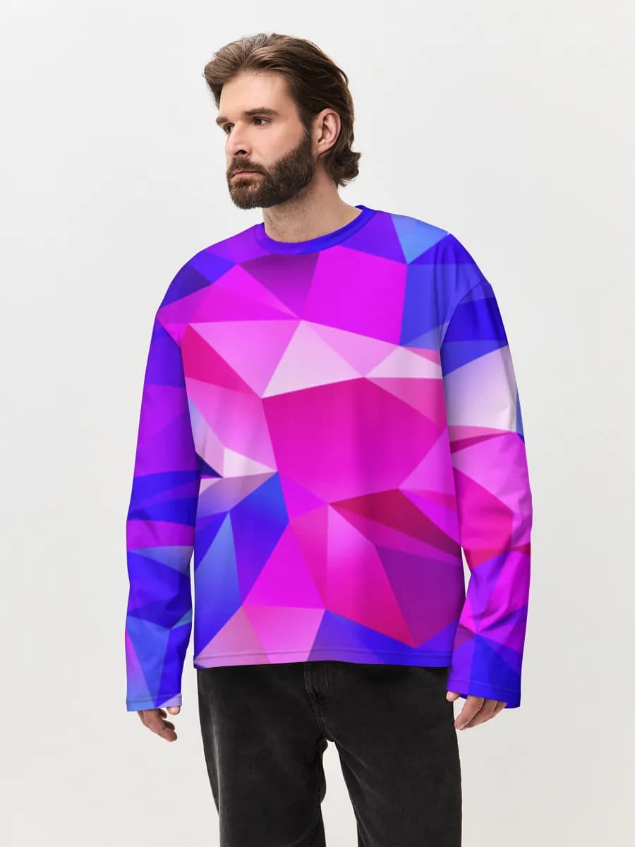 Men's oversized cotton long sleeve