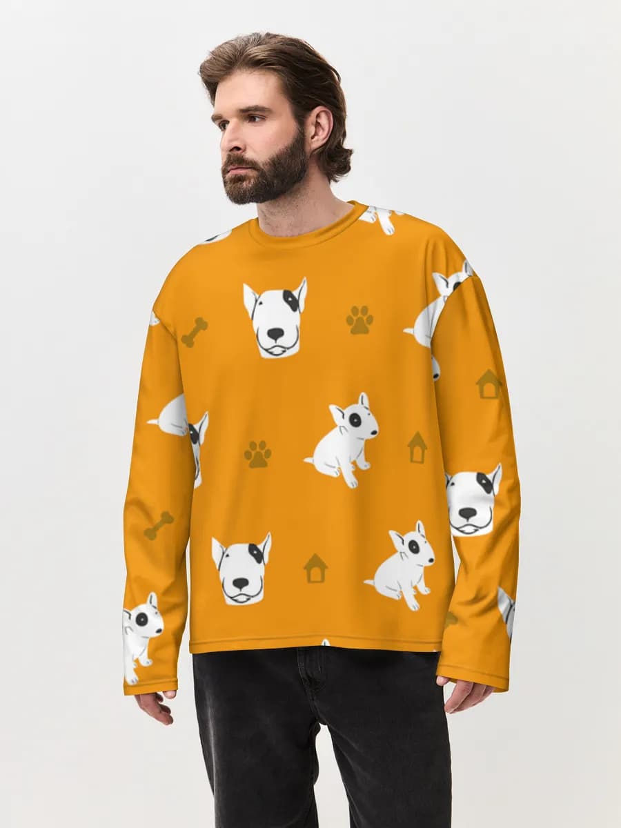 Men's oversized cotton long sleeve