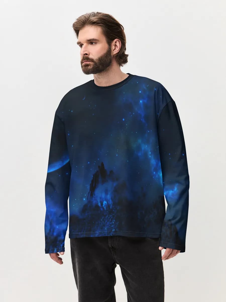 T-shirt Manches Longues Coton Oversize Homme