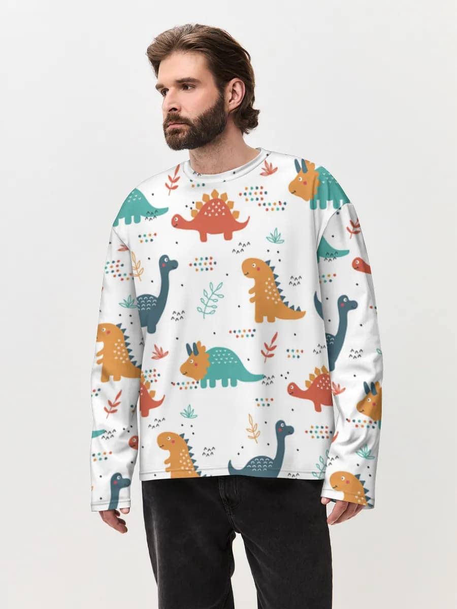 Men's oversized cotton long sleeve