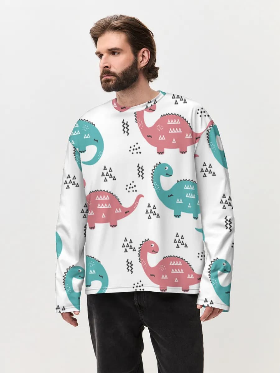 Men's oversized cotton long sleeve