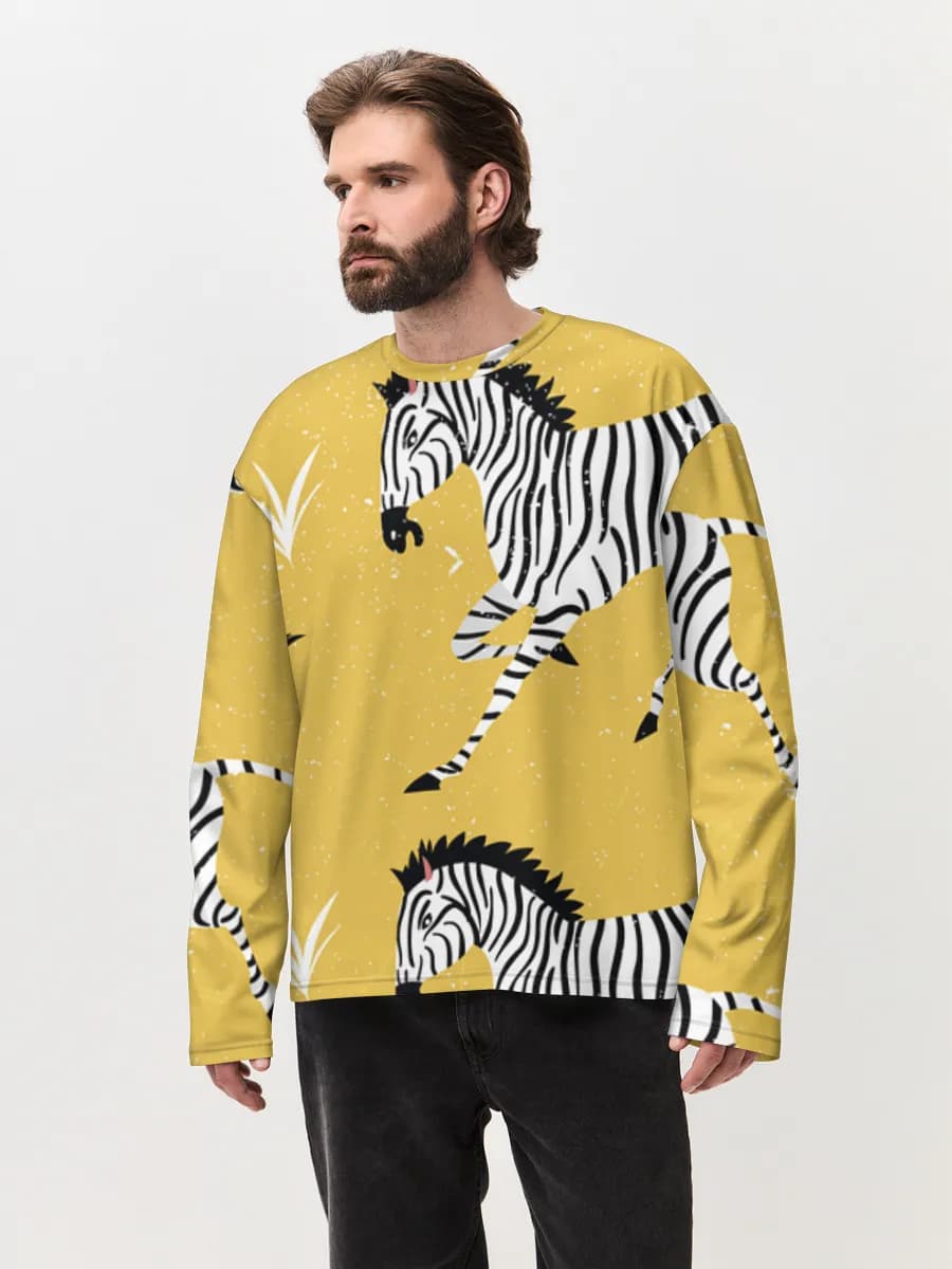 Men's oversized cotton long sleeve