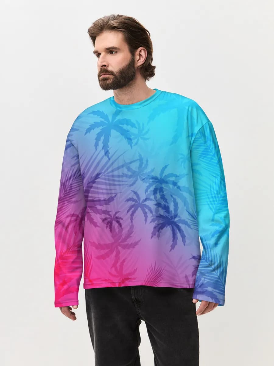 Men's oversized cotton long sleeve