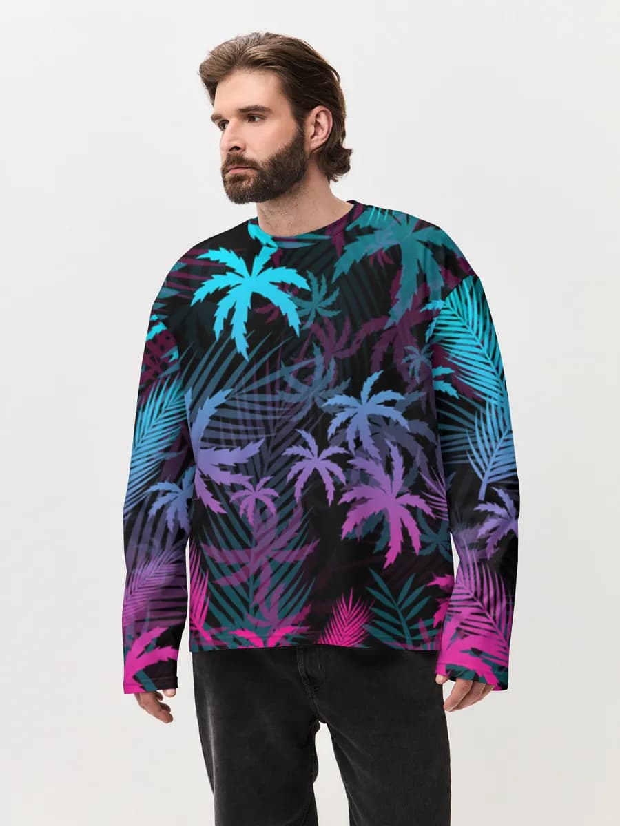 Men's oversized cotton long sleeve
