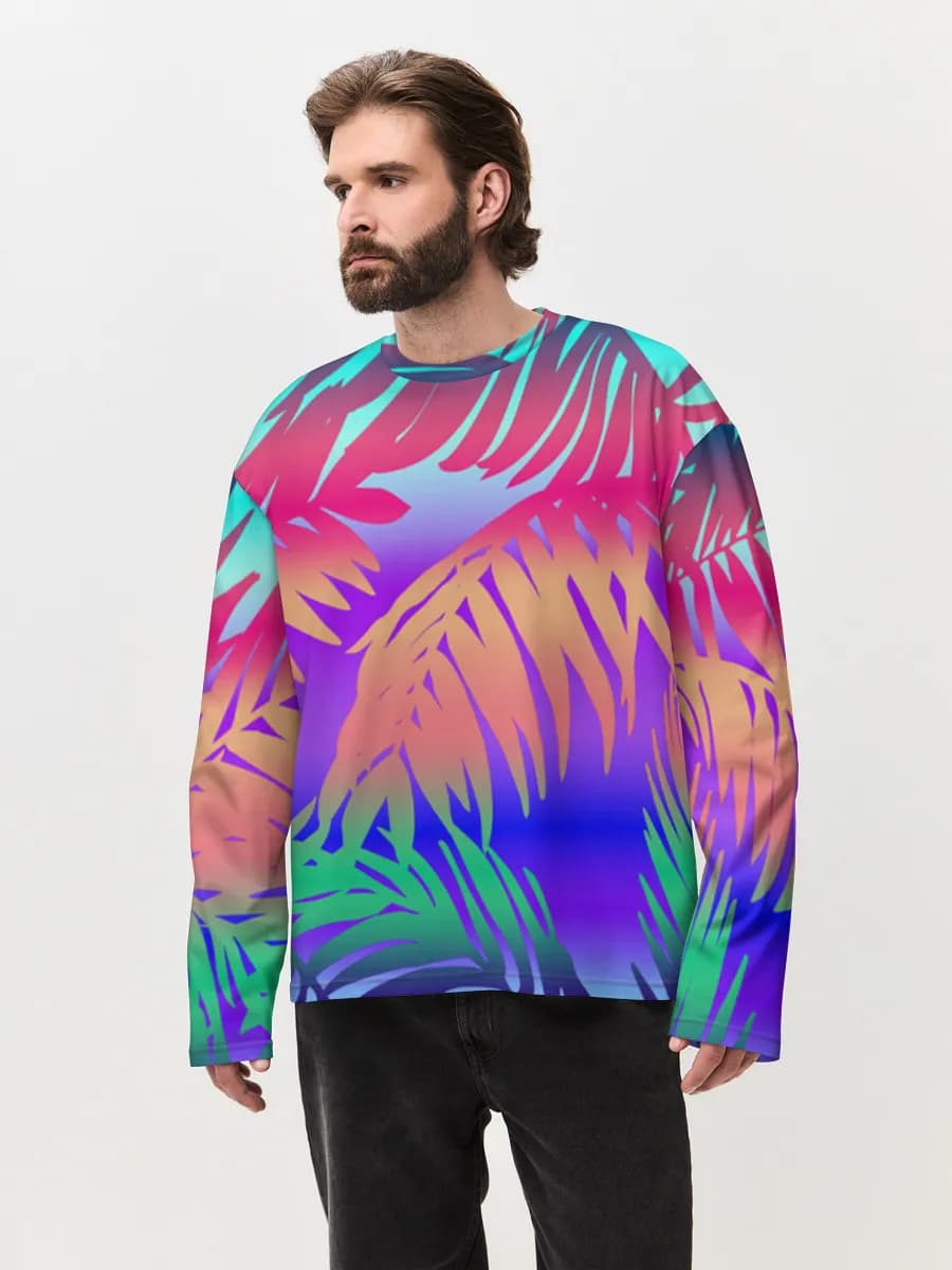 Men's oversized cotton long sleeve