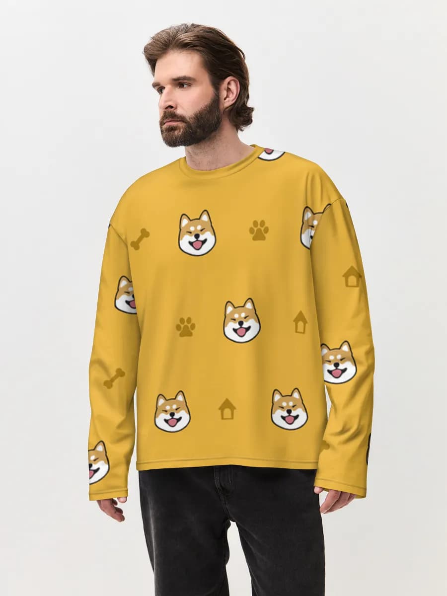 Men's oversized cotton long sleeve